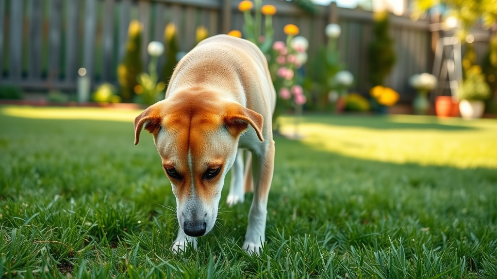 domestic dog sniffing and turning in circles before lying down, marking territory, why does my dog circle before lying down?