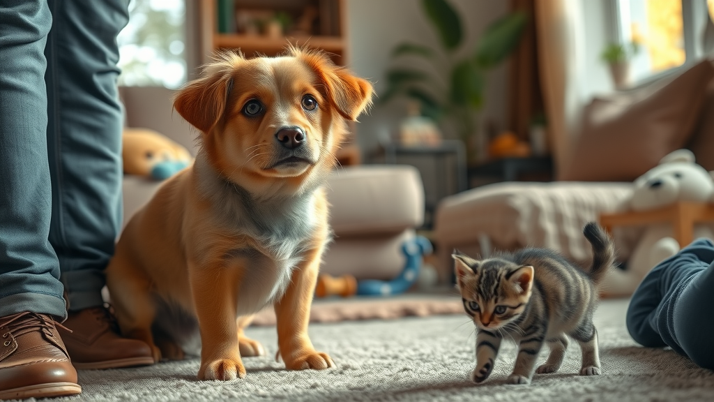 dog suddenly anxious meets new kitten, sudden aggression, family dog behavior, warning signs