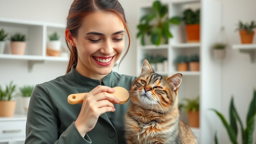 cat groomer brushing relaxed tabby why do cats dislike water grooming tips