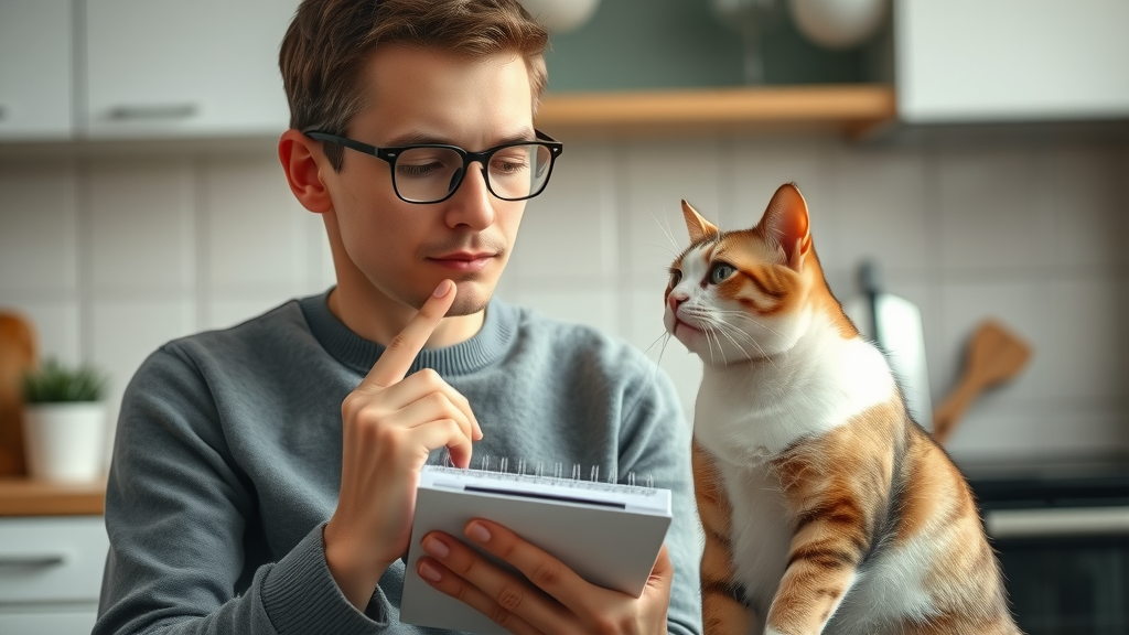 pet owner analyzing why their cat is meowing so much, cat meowing