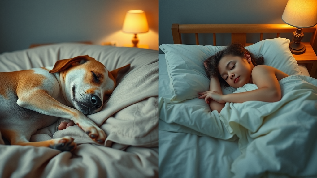 dog sleep patterns vs human rem sleep comparison deep sleep positions
