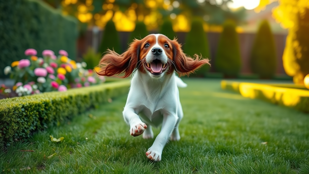 Energetic spaniel playing fetch with owner outside - active strategies for dog humping