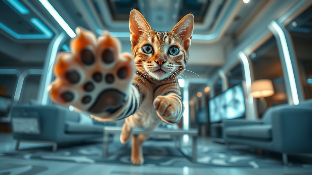 Clever Bengal cat actively jumping toward camera, breed that learns fast, training cats, how do i teach my cat to come when called
