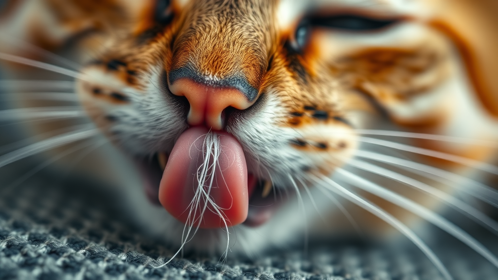Macro shot of a cat