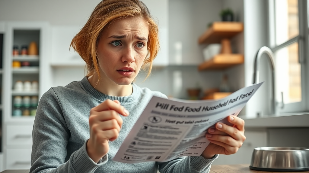 concerned dog owner reading label on household food packaging, what foods are toxic to dogs