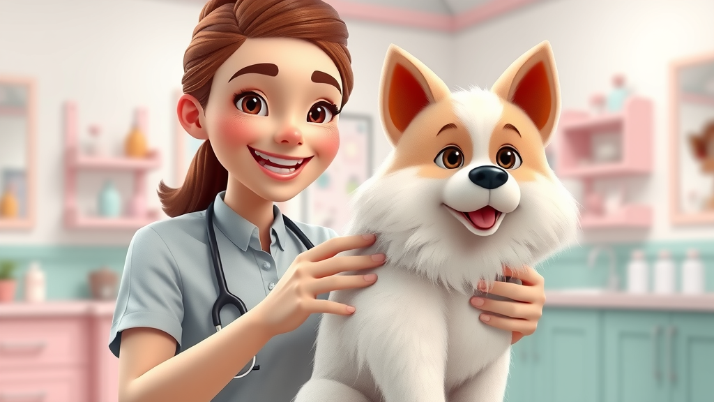 Professional groomer keeping dog rear end clean to prevent anal sac issues and scooting.