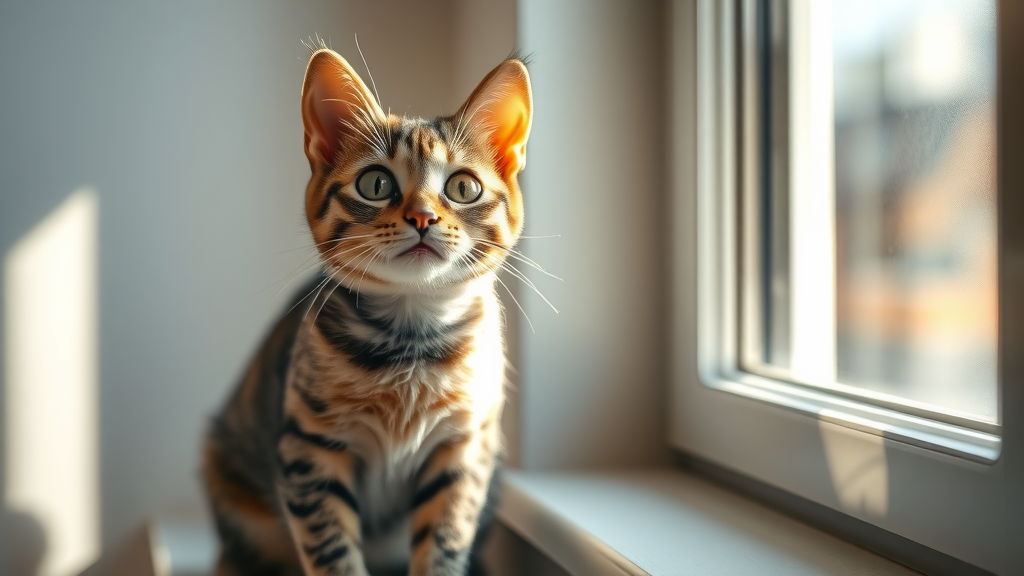 curious domestic shorthair cat meowing on a sunlit windowsill, why is my cat meowing so much?