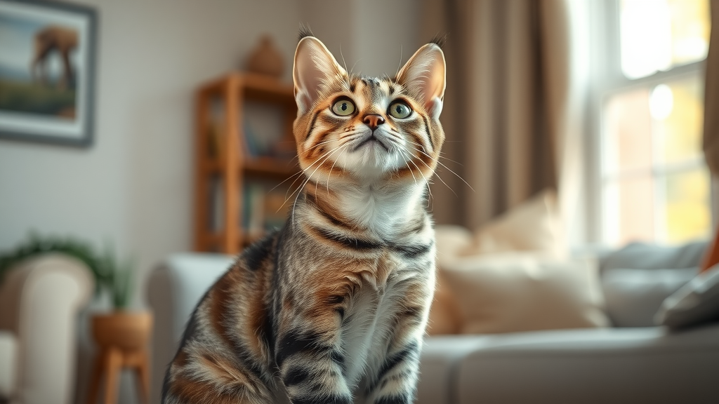 curious tabby cat meowing in cozy sunlit living room, why is my cat meowing so much