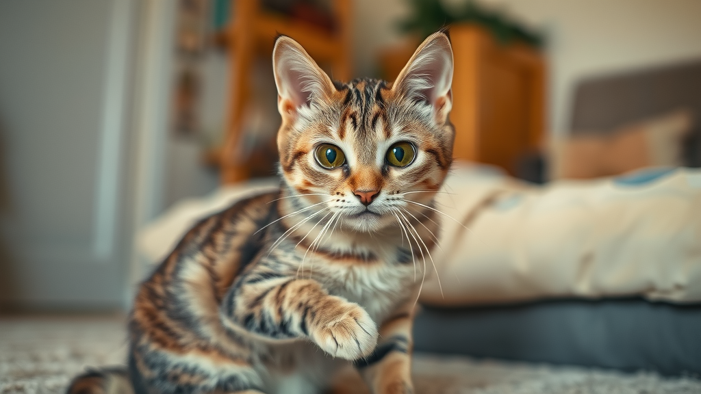 alarmed domestic short-haired cat scratching fur - how do i treat fleas on my cat?