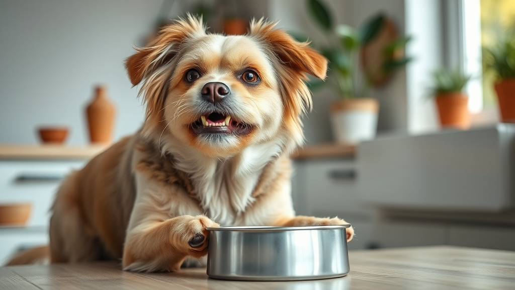 focused senior dog eating from a clean dog bowl, feeding schedule for your dog