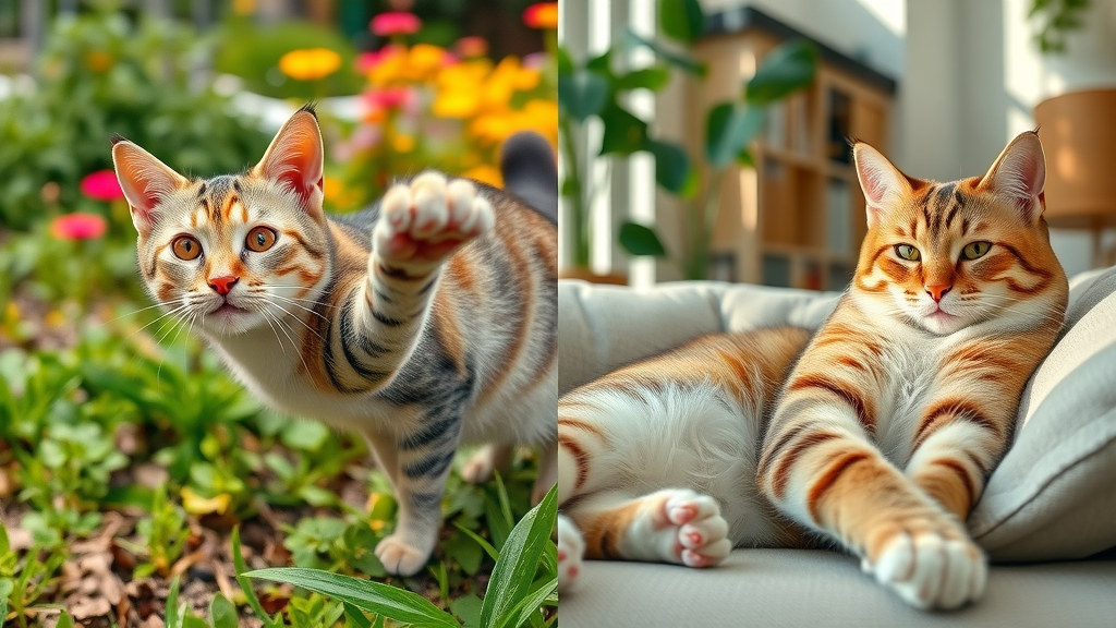 indoor cat outdoor cat comparison cat age cat life years to human years lifestyle image
